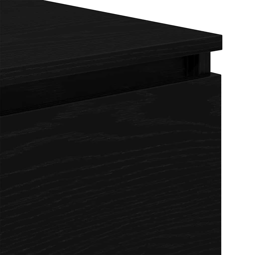 Sideboard Schwarz Eichen-Optik 60x35x76 cm Holzwerkstoff