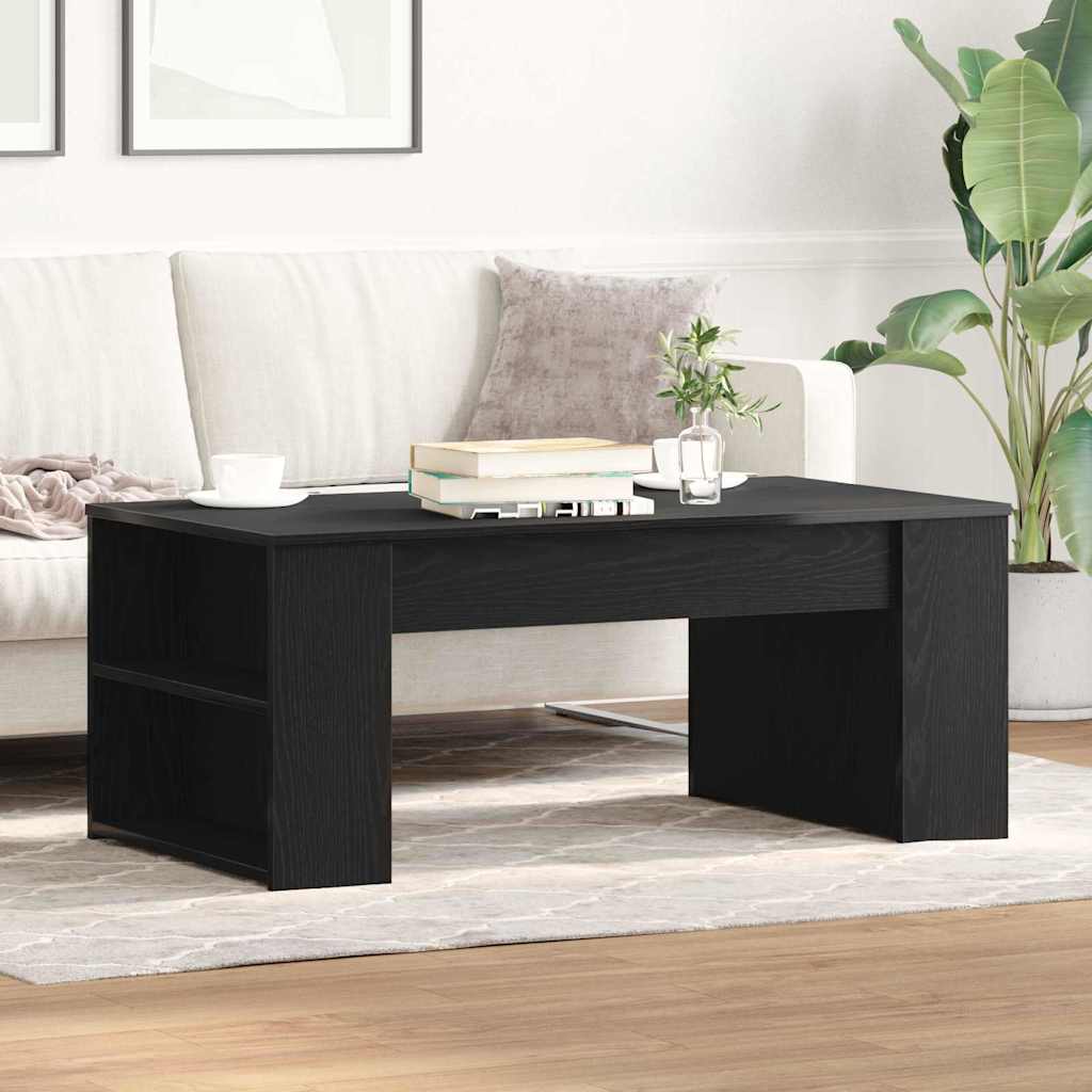 Couchtisch Schwarz Eichen-Optik 102 x 55 x 42 cm Holzwerkstoff