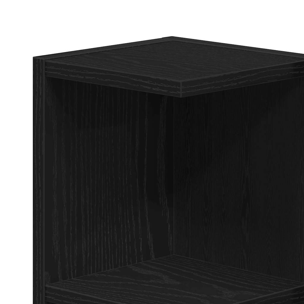 | Spiegelschrank | mit Regal Schwarz Eichen-Optik 80 x 20,5 x 64 cm