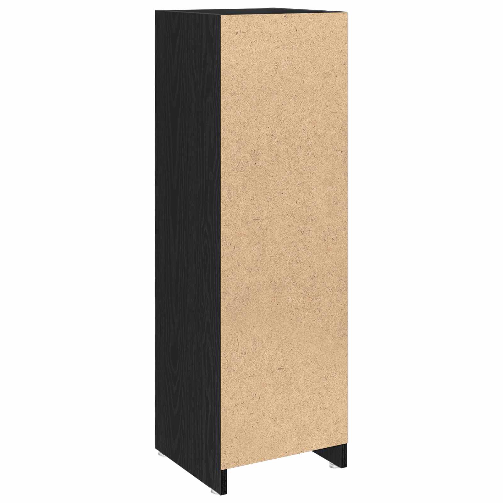 Badezimmerschrank mit Tür Schwarz Eichen-Optik 30 x 30 x 95 cm