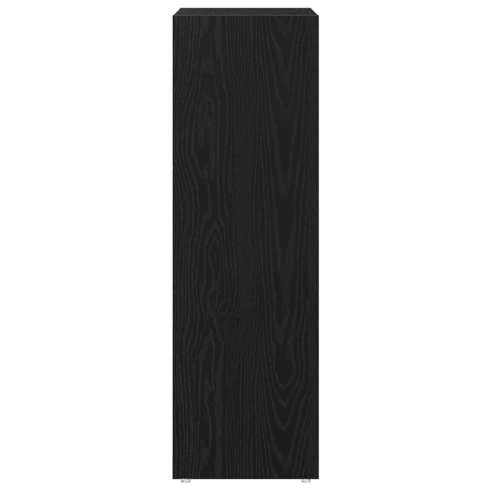 Badezimmerschrank mit Tür Schwarz Eichen-Optik 30 x 30 x 95 cm