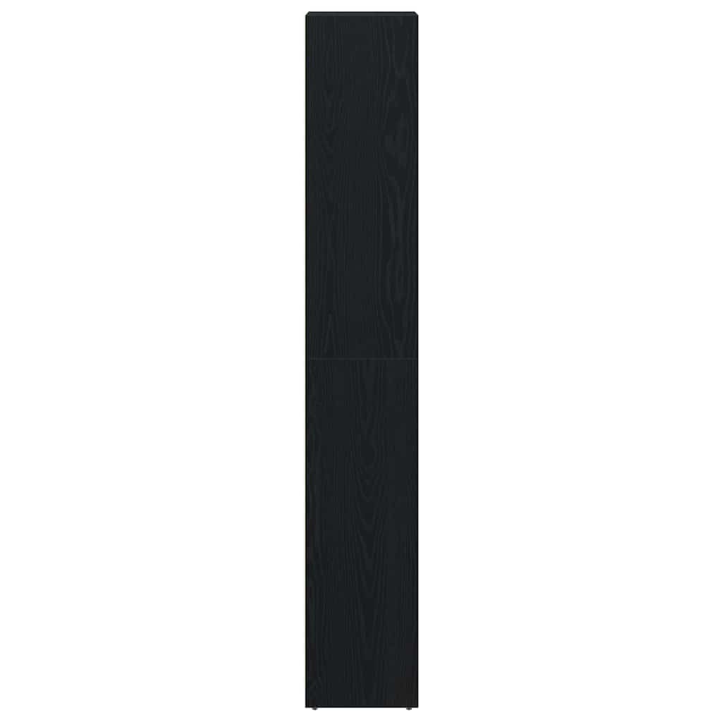 Badezimmerschrank Schwarz Eichen-Optik 30 x 30 x 183,5 cm
