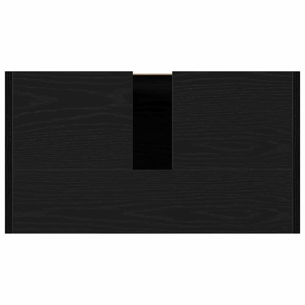 Badezimmerschrank mit Tür Schwarz Eichen-Optik 60 x 33 x 60 cm