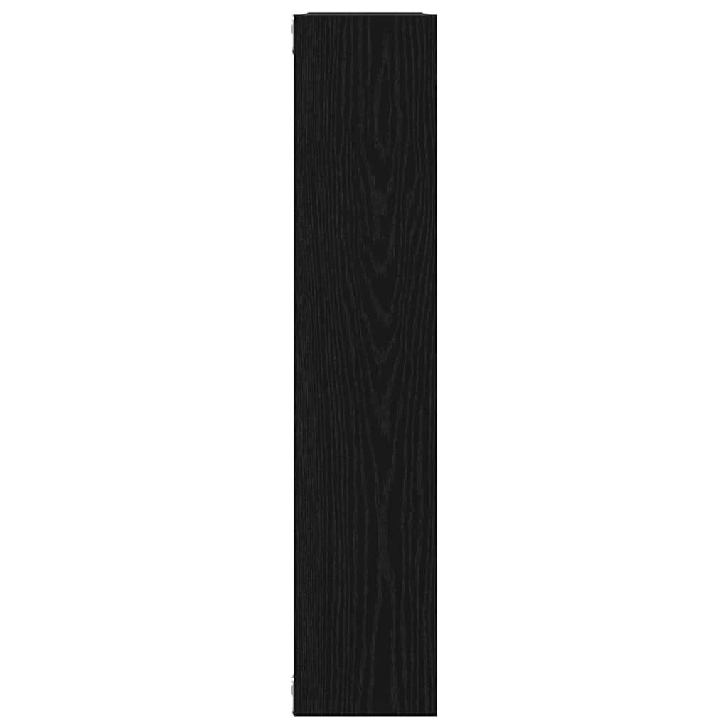 Wandregal Schwarz Eichen-Optik 90x16x78 cm Holzwerkstoff
