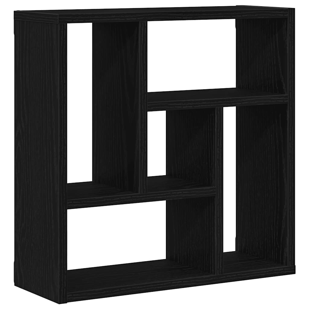 Wandregal Schwarz Eichen-Optik 45x16x45 cm Holzwerkstoff