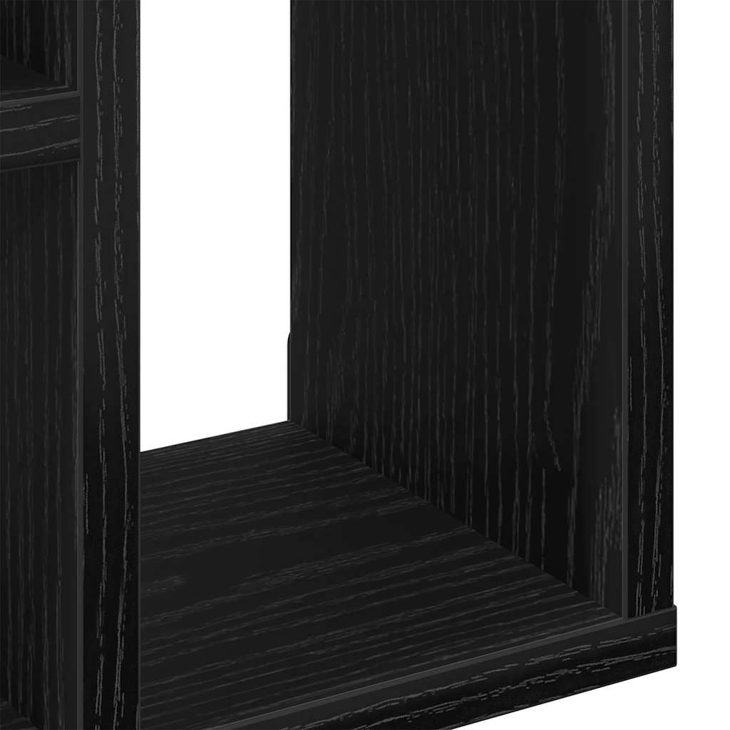 Wandregal Schwarz Eichen-Optik 45x16x45 cm Holzwerkstoff