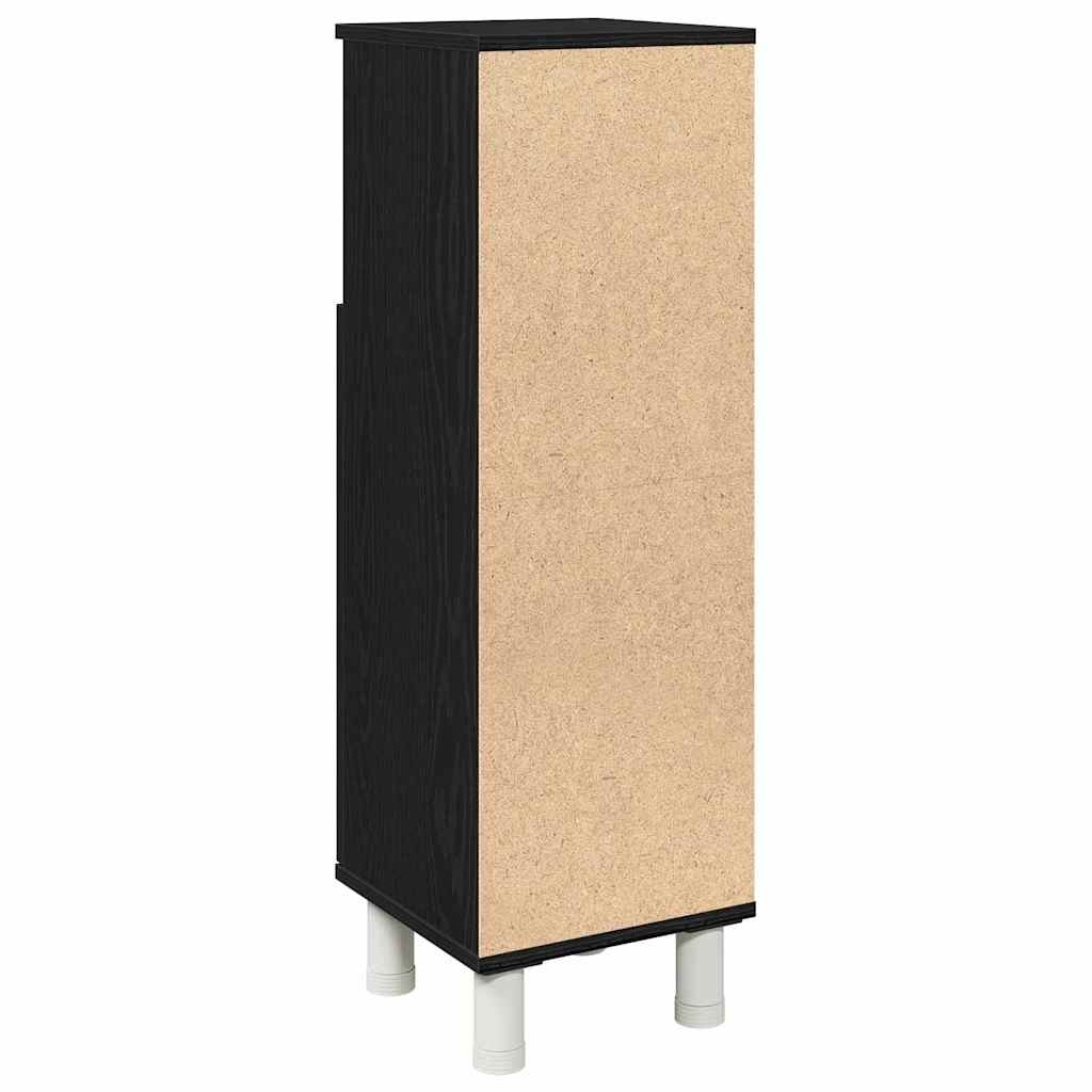 Badezimmerschrank mit Tür Schwarz Eichen-Optik 30 x 30 x 95 cm