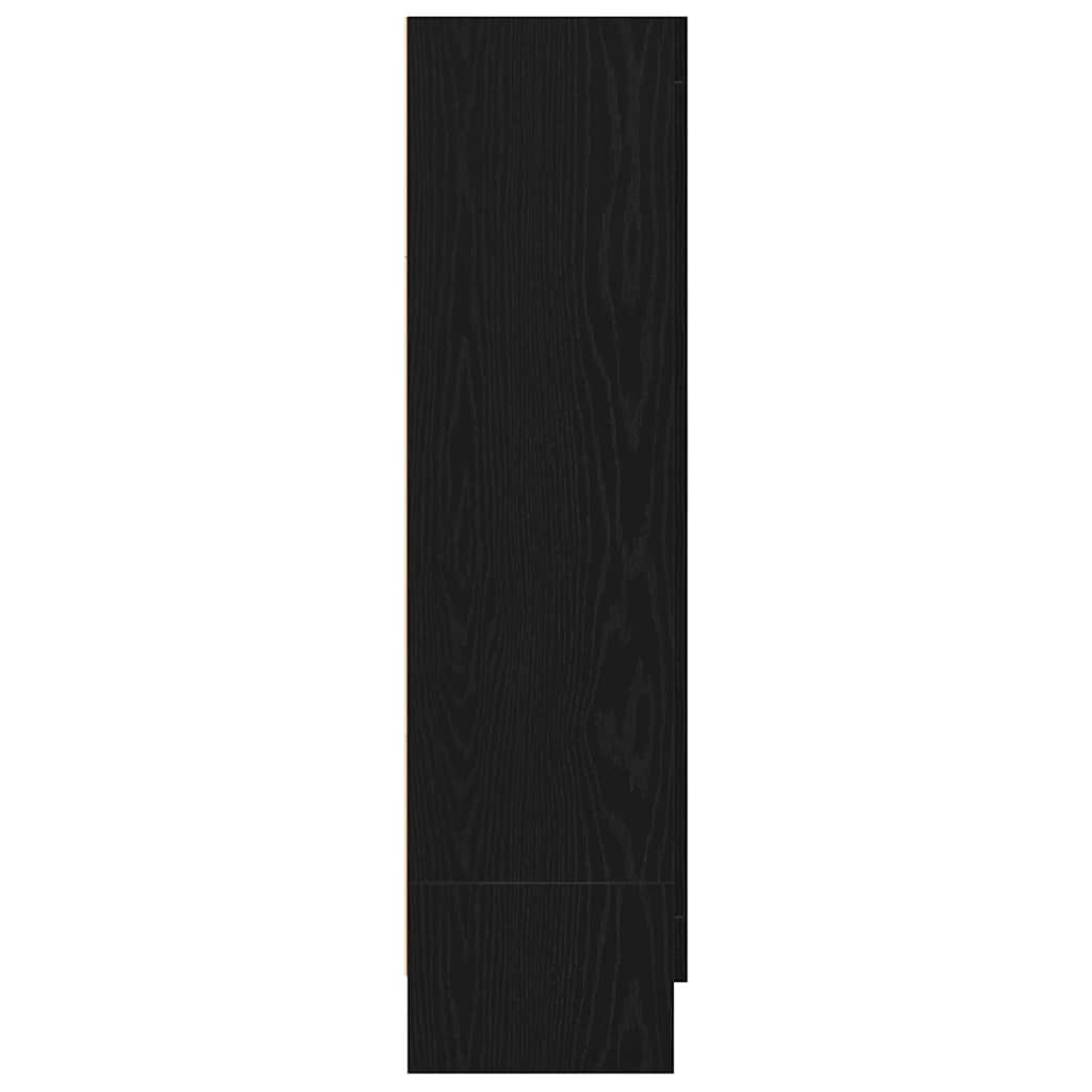 Bücherregal Schwarz Eichen-Optik 82,5 x 30,5 x 115 cm