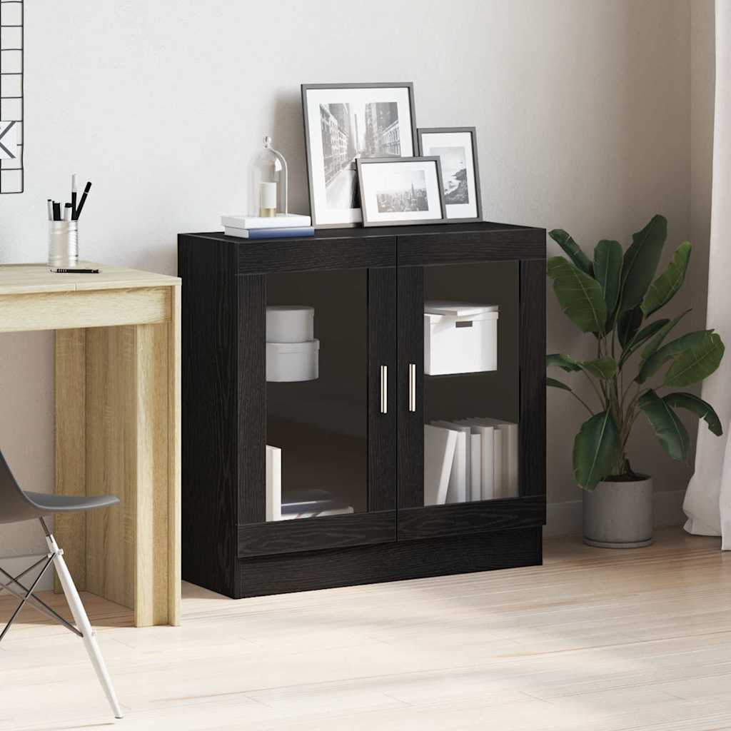 Bücherregal Schwarz Eichen-Optik 82,5 x 30,5 x 80 cm