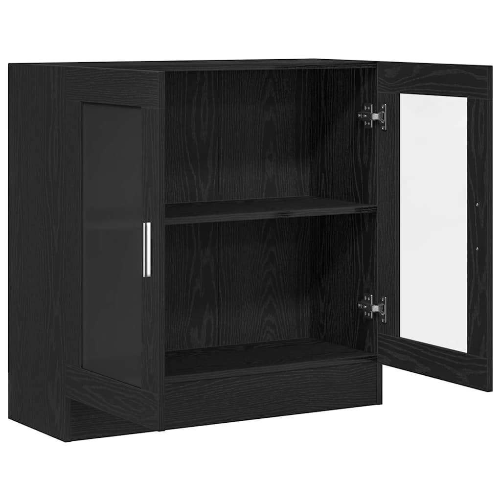 Bücherregal Schwarz Eichen-Optik 82,5 x 30,5 x 80 cm