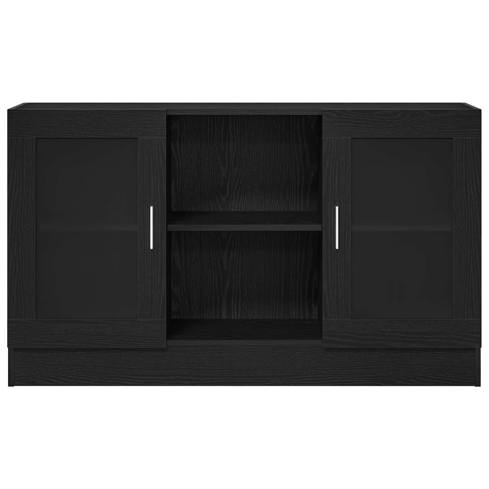 Sideboard Schwarz Eichen-Optik 120 x 30,5 x 70 cm Holzwerkstoff