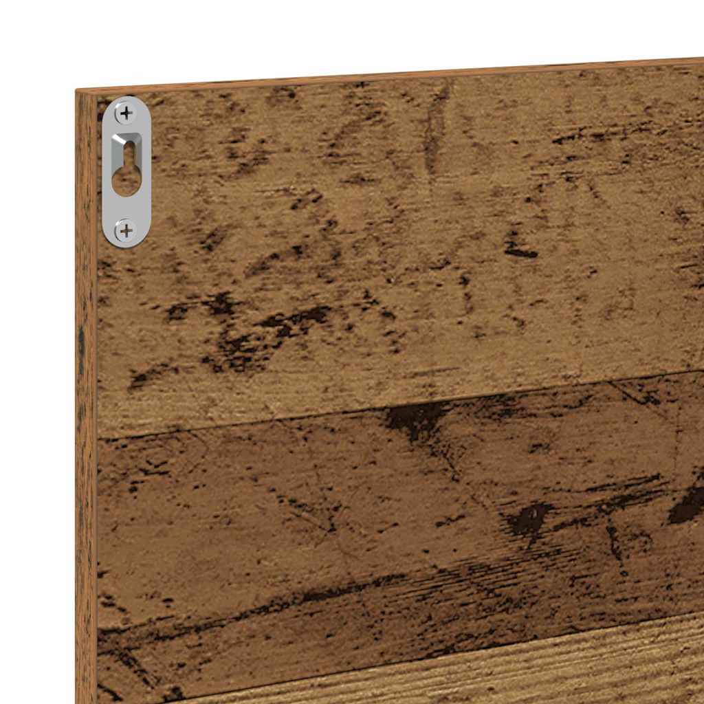 Spiegelablage mit Regal Altholz 90 x 10,5 x 37 cm Holzwerkstoff