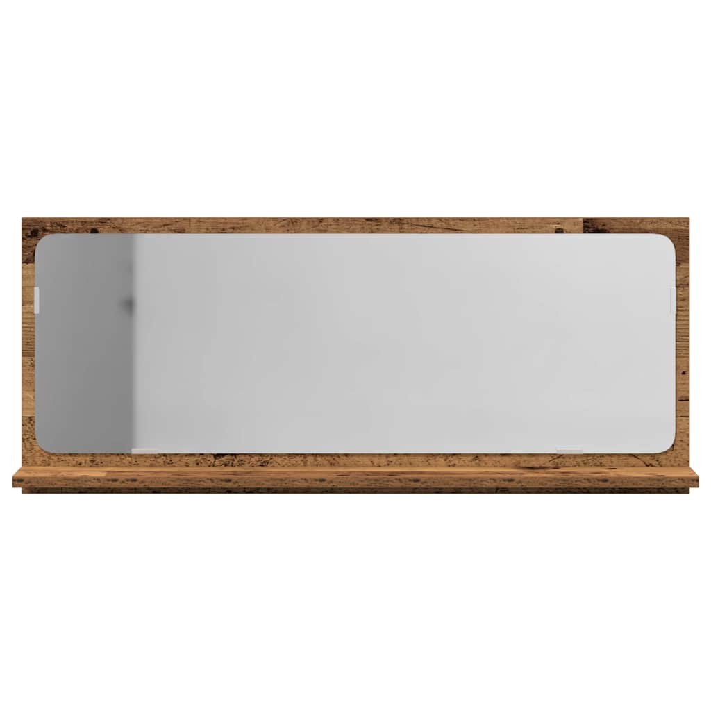 Spiegelablage mit Regal Altholz 90 x 10,5 x 37 cm Holzwerkstoff