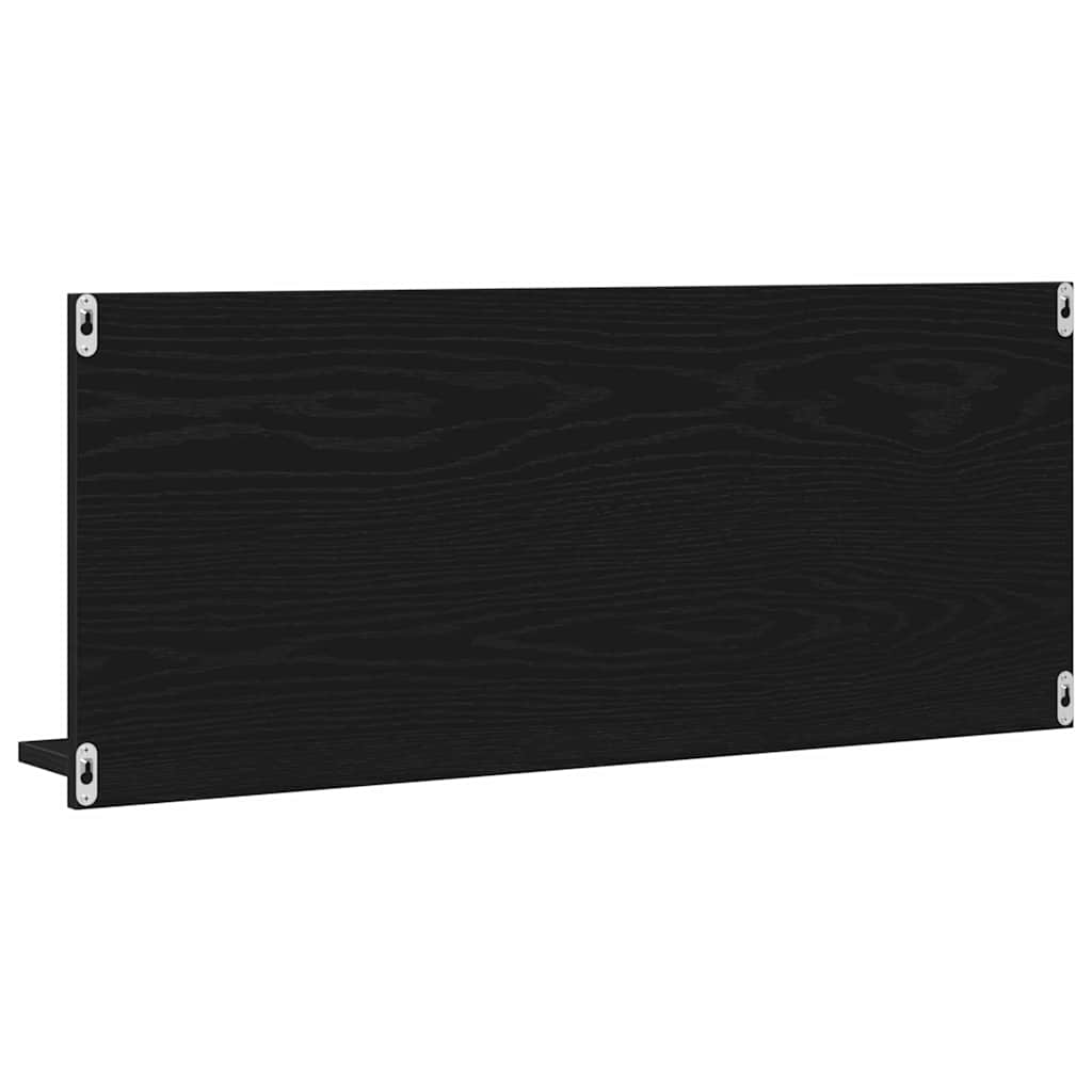 Spiegelablage mit Regal Schwarz Eichen-Optik 90 x 10,5 x 37 cm