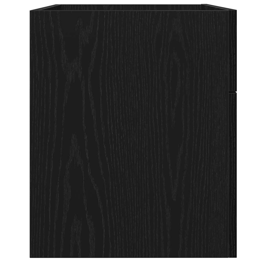 Waschbeckenunterschrank Schwarz Eichen-Optik 38,5 x 100 x 46 cm