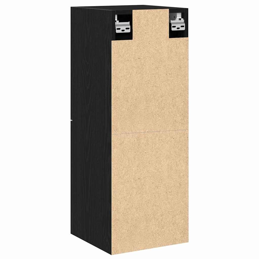 Badezimmerschrank mit Tür Schwarz Eichen-Optik 30 x 30 x 80 cm