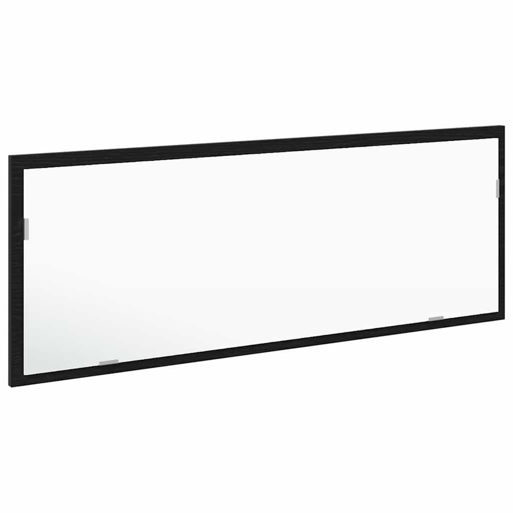 LED-Badezimmerspiegel Schwarz Eichen-Optik 100 x 8,5 x 37 cm
