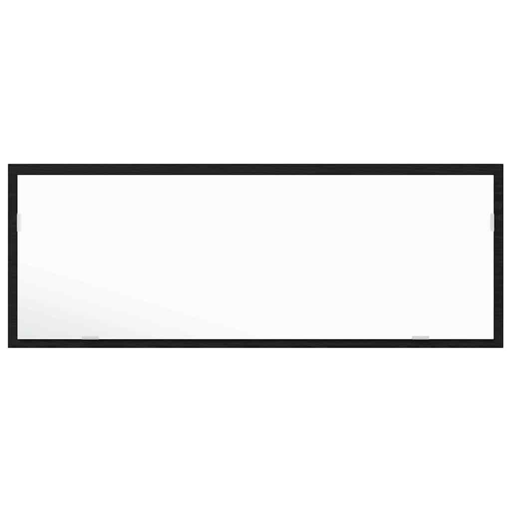 LED-Badezimmerspiegel Schwarz Eichen-Optik 100 x 8,5 x 37 cm