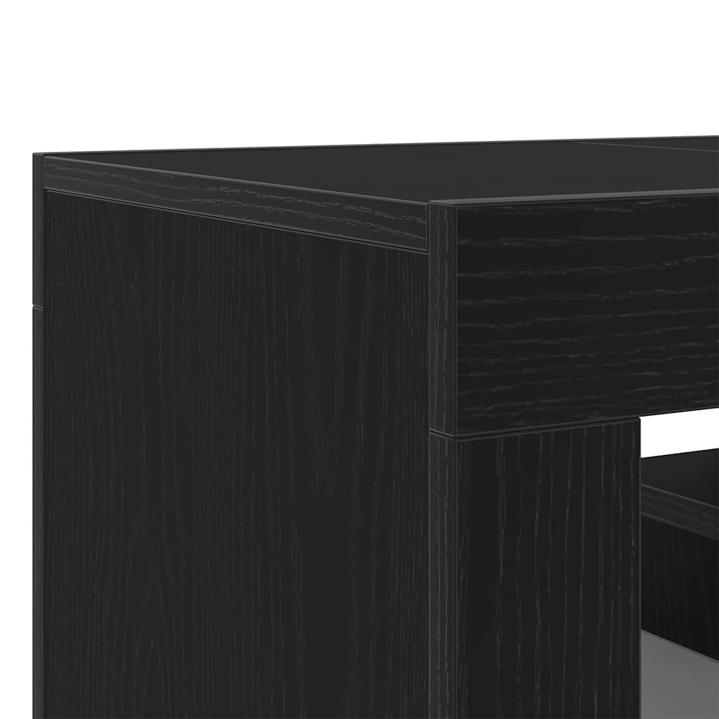 TV-Schränk Schwarz Eichen-Optik 120 x 35 x 40 cm Holzwerkstoff