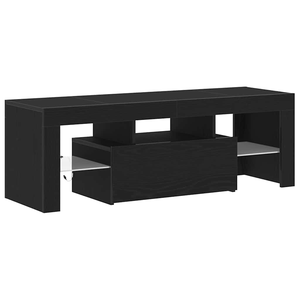 TV-Schränk Schwarz Eichen-Optik 120 x 35 x 40 cm Holzwerkstoff