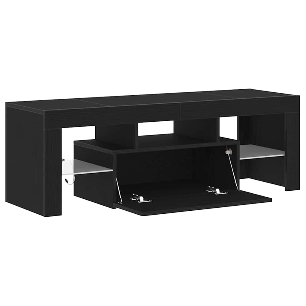 TV-Schränk Schwarz Eichen-Optik 120 x 35 x 40 cm Holzwerkstoff