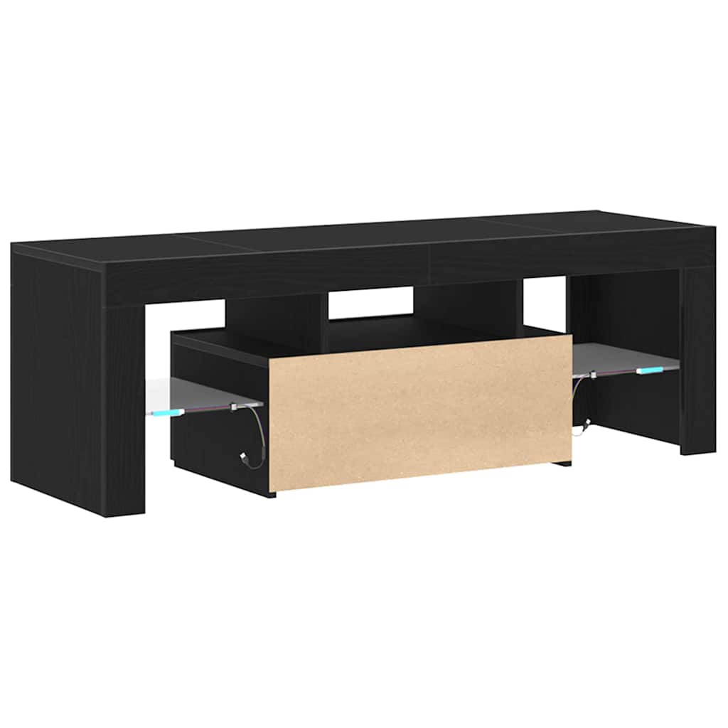 TV-Schränk Schwarz Eichen-Optik 120 x 35 x 40 cm Holzwerkstoff