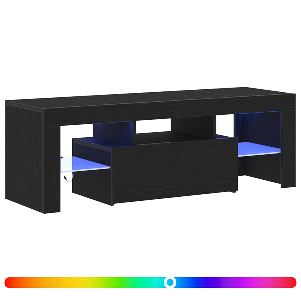 TV-Schränk Schwarz Eichen-Optik 120 x 35 x 40 cm Holzwerkstoff