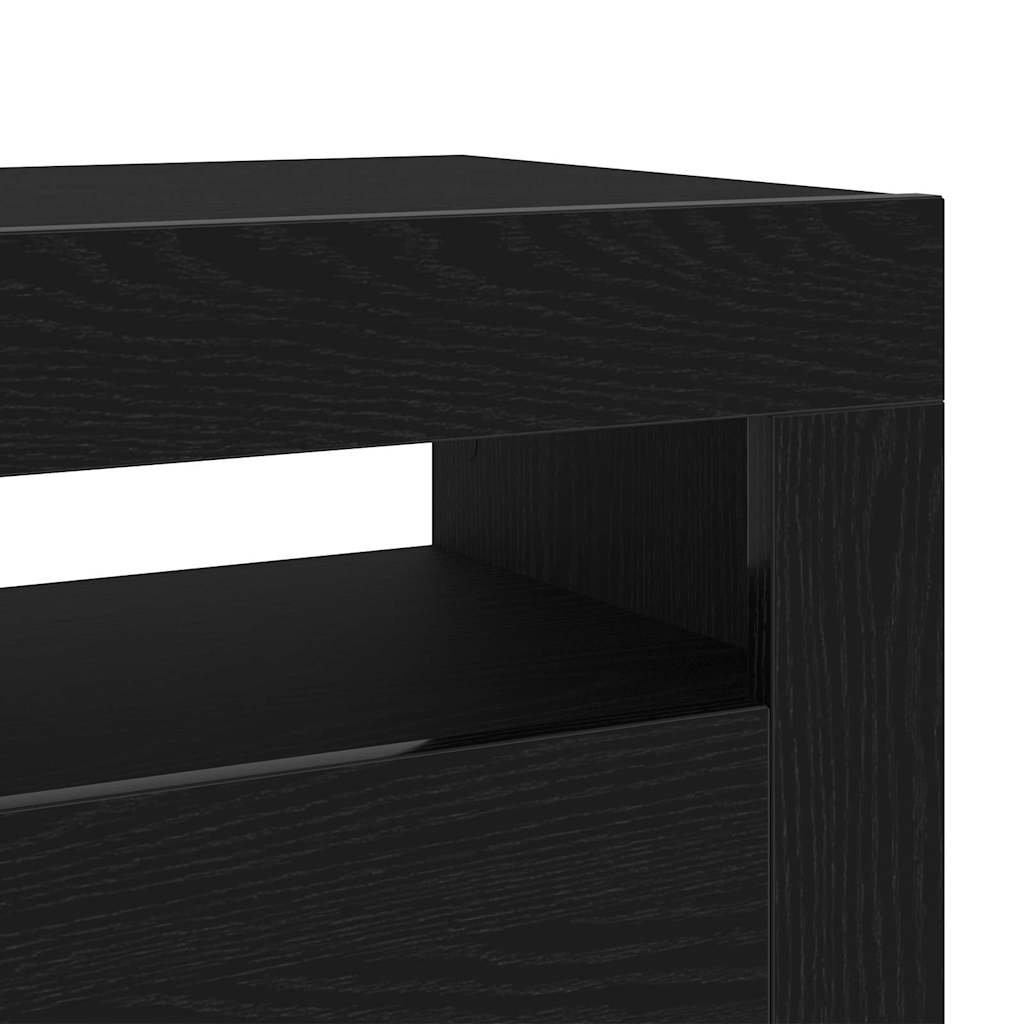 TV-Schränk Schwarz Eichen-Optik 120 x 35 x 40 cm Holzwerkstoff