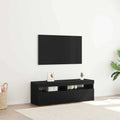 TV-Schränk Schwarz Eichen-Optik 120 x 35 x 40 cm Holzwerkstoff
