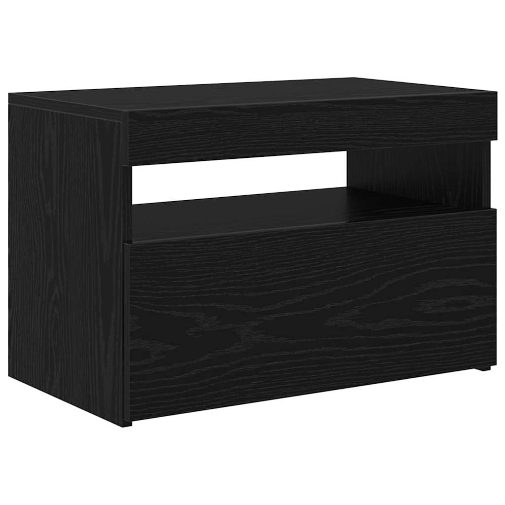 TV-Schränk Schwarz Eichen-Optik 60 x 35 x 40 cm Holzwerkstoff