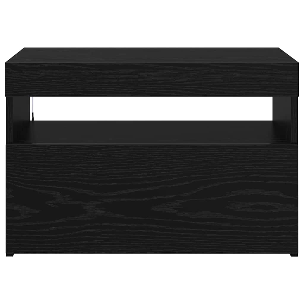 TV-Schränk Schwarz Eichen-Optik 60 x 35 x 40 cm Holzwerkstoff