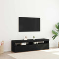 TV-Schränk mit LED 2 pcs Schwarz Eichen-Optik 75 x 35 x 40 cm