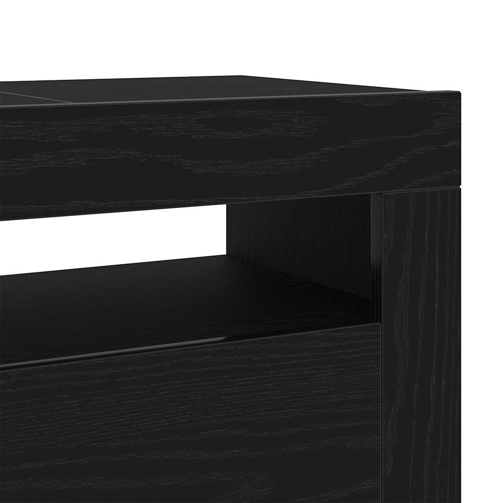 TV-Schränk Schwarz Eichen-Optik 120 x 35 x 40 cm Holzwerkstoff