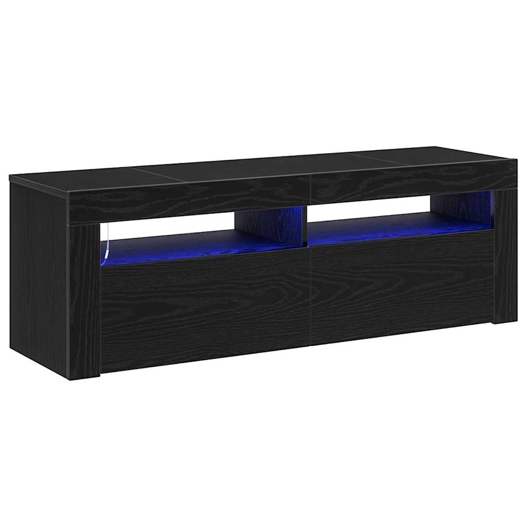 TV-Schränk Schwarz Eichen-Optik 120 x 35 x 40 cm Holzwerkstoff