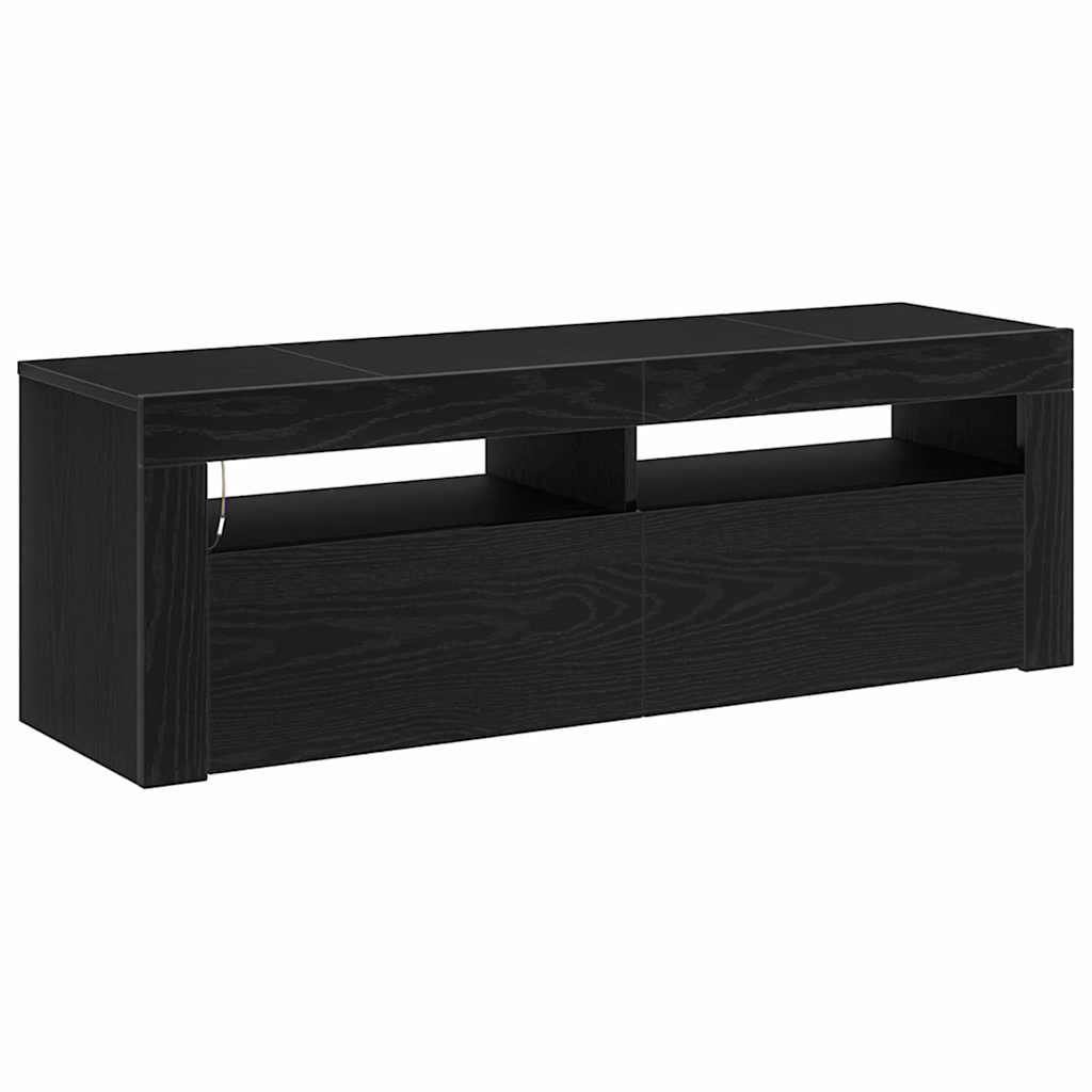 TV-Schränk Schwarz Eichen-Optik 120 x 35 x 40 cm Holzwerkstoff