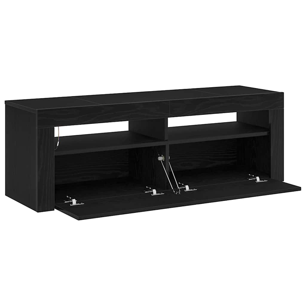 TV-Schränk Schwarz Eichen-Optik 120 x 35 x 40 cm Holzwerkstoff