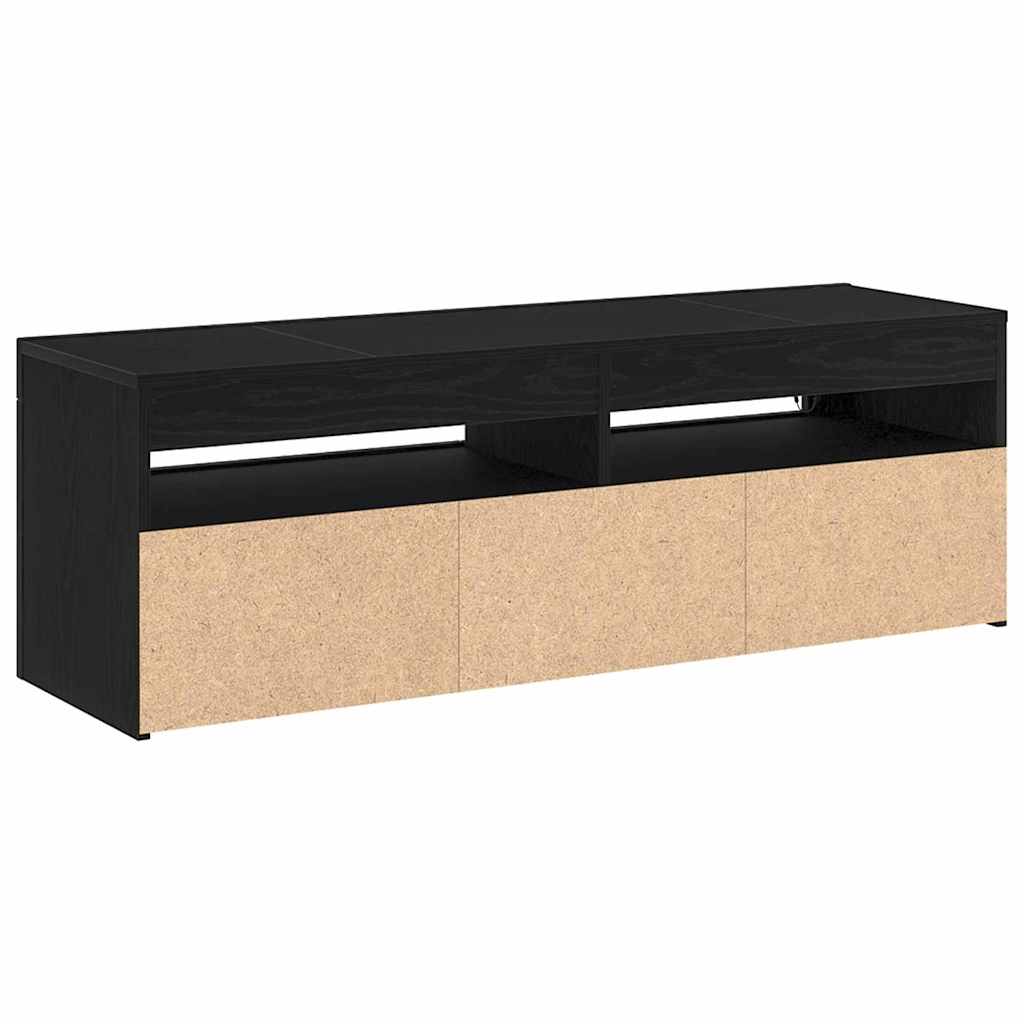 TV-Schränk Schwarz Eichen-Optik 120 x 35 x 40 cm Holzwerkstoff