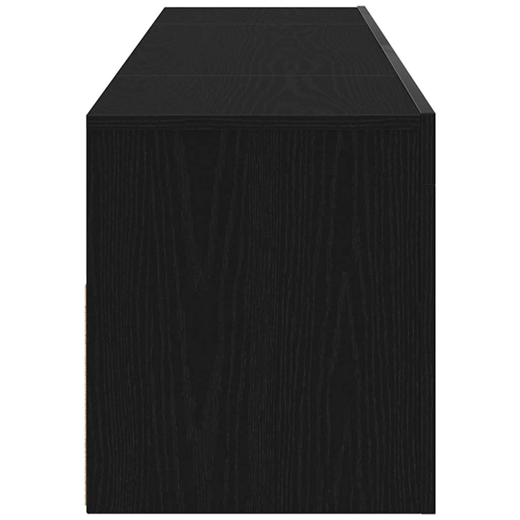 TV-Schränk Schwarz Eichen-Optik 120 x 35 x 40 cm Holzwerkstoff