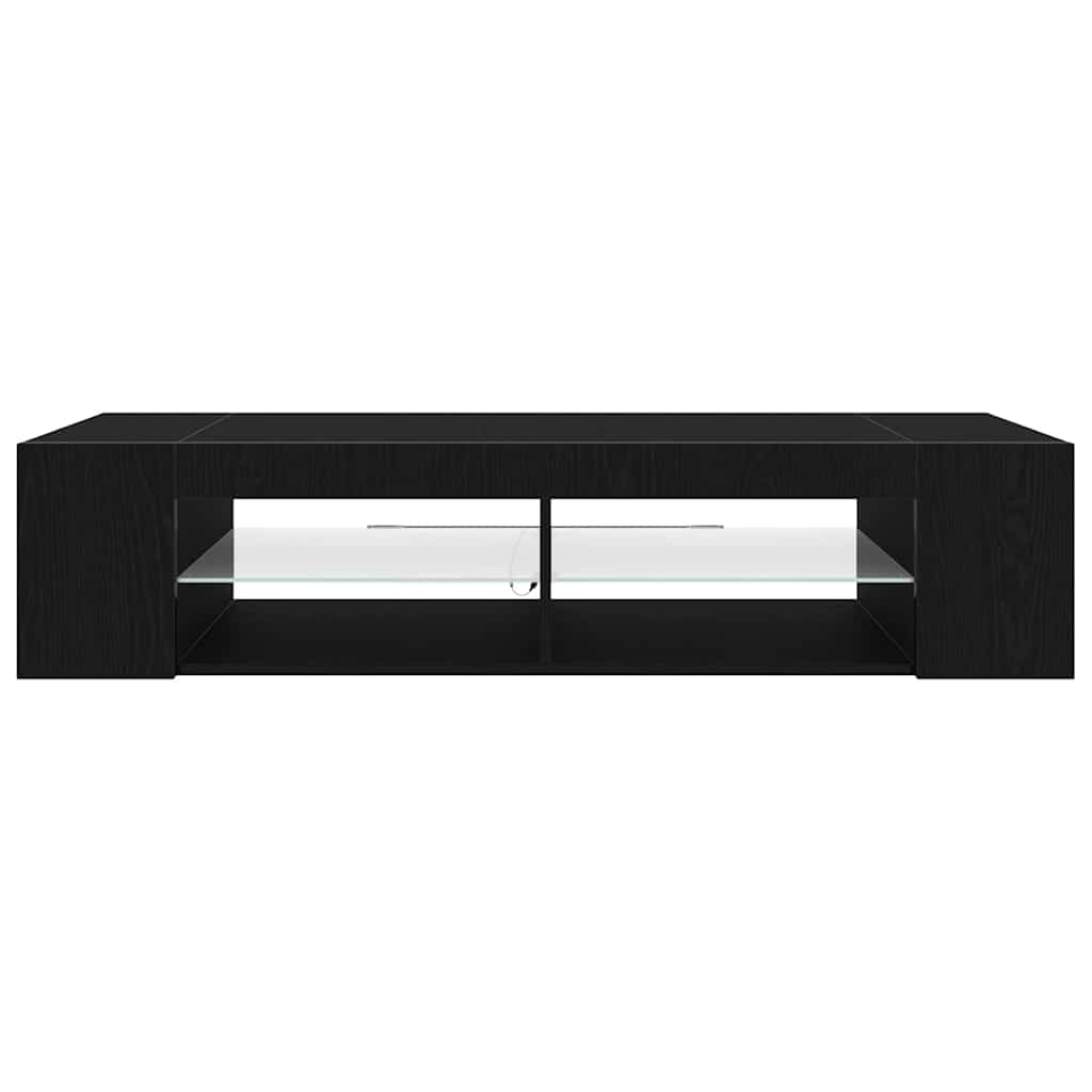 TV-Schränk Schwarz Eichen-Optik 135 x 39 x 30 cm Holzwerkstoff