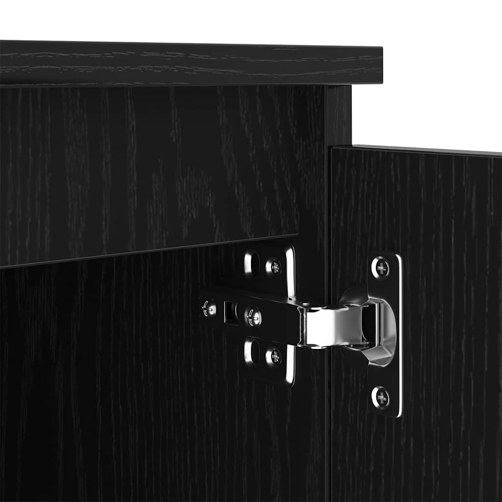 TV-Schränk Schwarz Eichen-Optik 140 x 38,5 x 36 cm