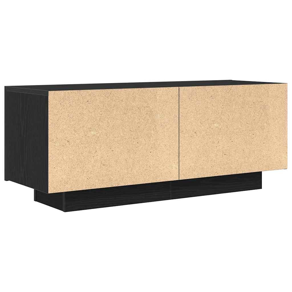 TV-Schränk Schwarz Eichen-Optik 100 x 35 x 40 cm Holzwerkstoff