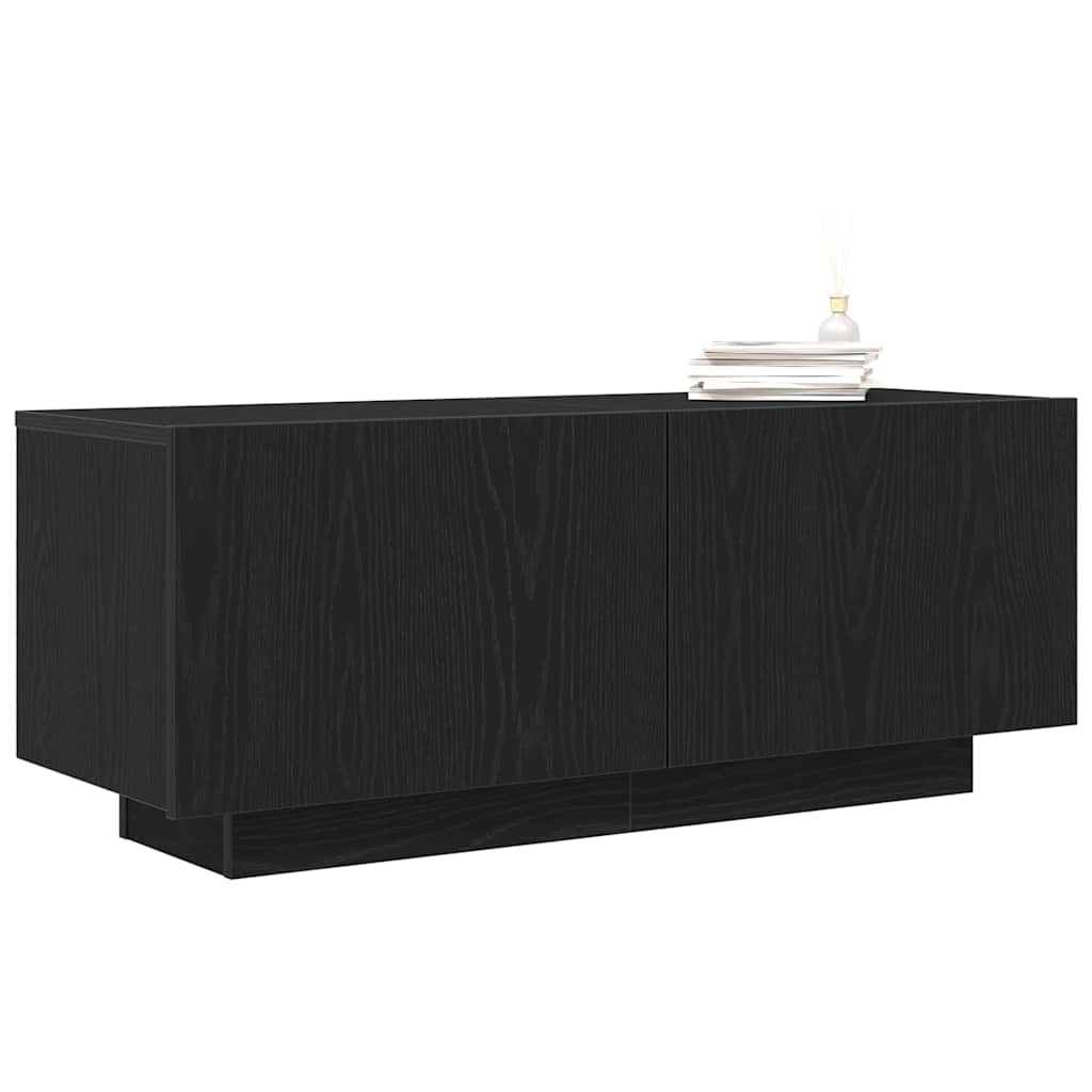 TV-Schränk Schwarz Eichen-Optik 100 x 35 x 40 cm Holzwerkstoff