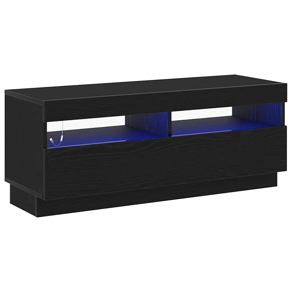 TV-Schränk Schwarz Eichen-Optik 100 x 35 x 40 cm Holzwerkstoff