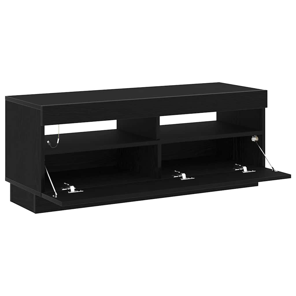 TV-Schränk Schwarz Eichen-Optik 100 x 35 x 40 cm Holzwerkstoff