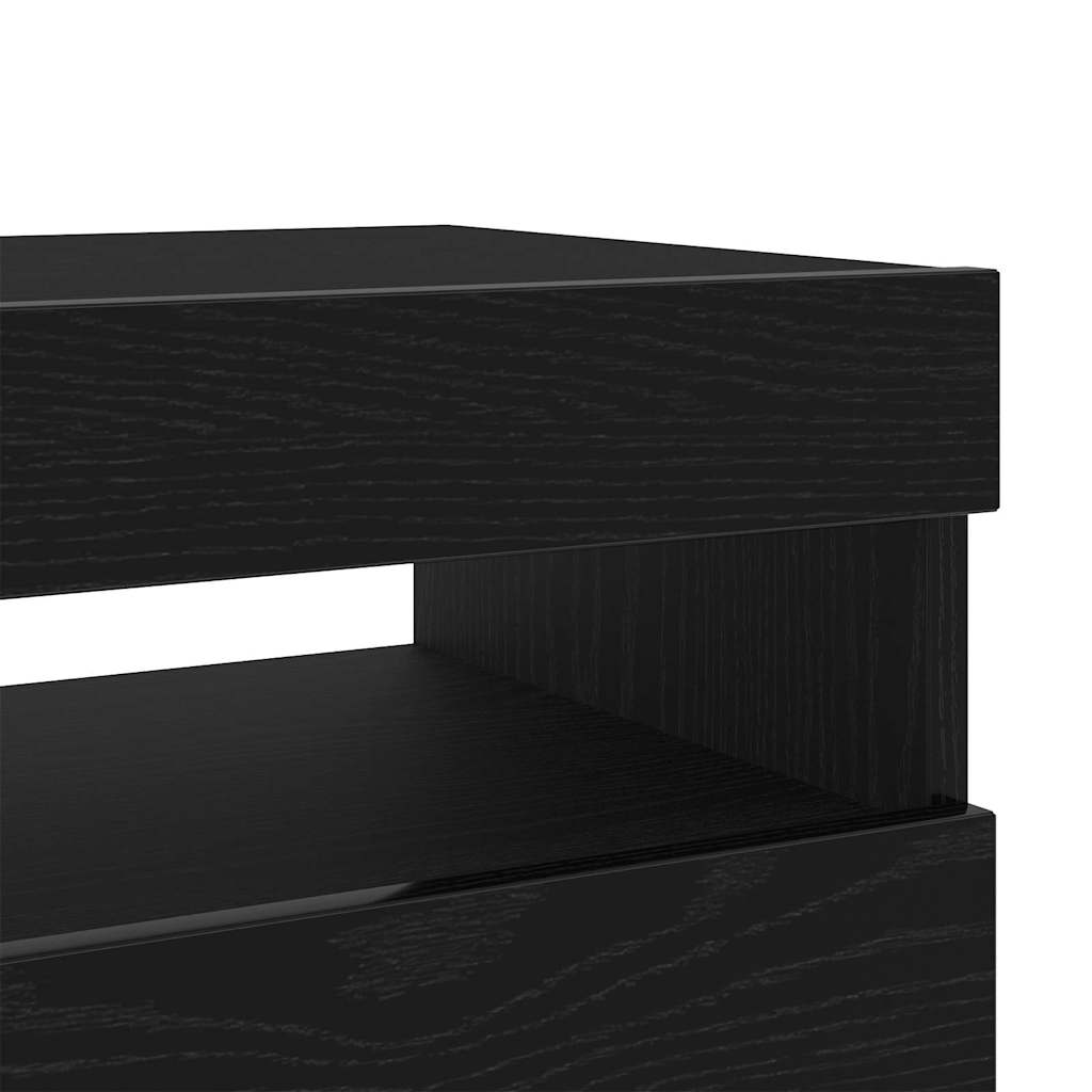 TV-Schränk Schwarz Eichen-Optik 80 x 35 x 40 cm Holzwerkstoff