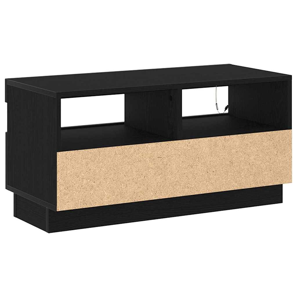 TV-Schränk Schwarz Eichen-Optik 80 x 35 x 40 cm Holzwerkstoff
