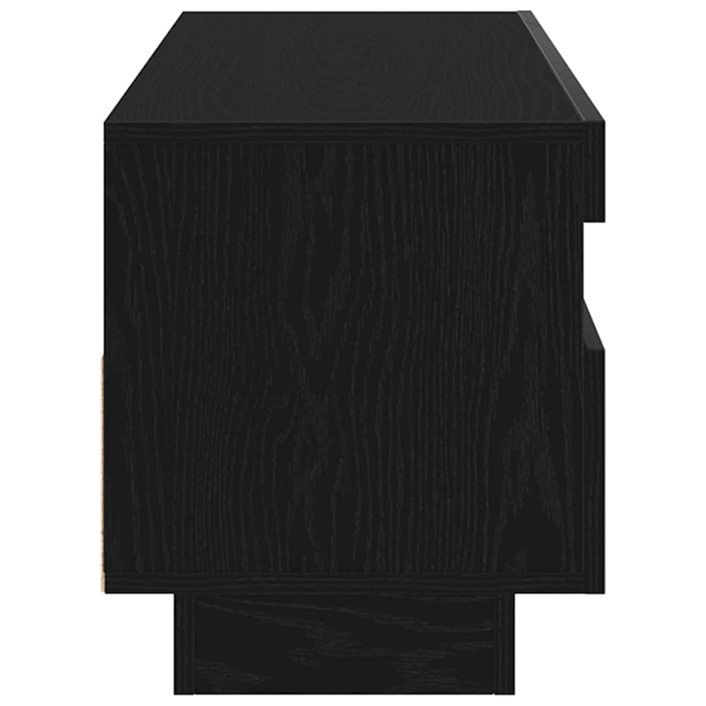 TV-Schränk Schwarz Eichen-Optik 80 x 35 x 40 cm Holzwerkstoff