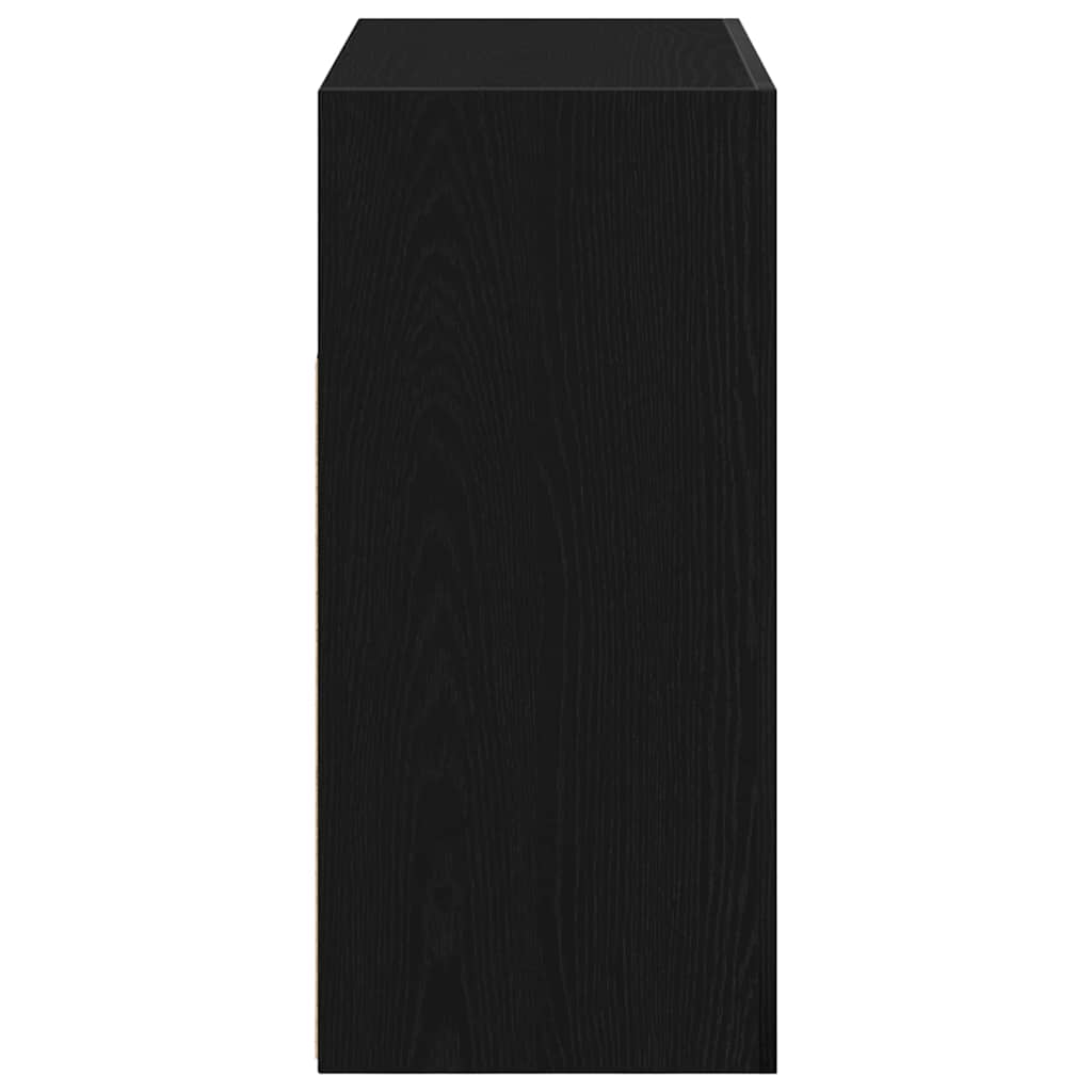Sideboard Schwarz Eichen-Optik 80 x 35 x 75 cm Holzwerkstoff