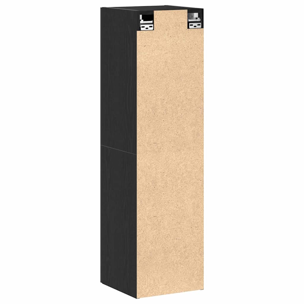 Wand-TV-Schrank Schwarz Eichen-Optik 30,5 x 30 x 110 cm