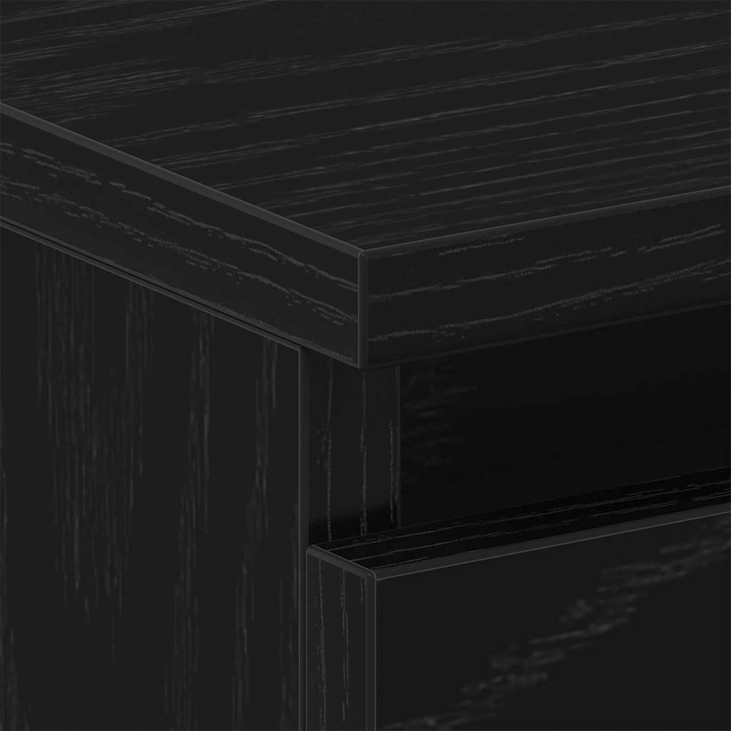 Nachttisch Schwarz Eichen-Optik 40 x 30 x 39 cm Holzwerkstoff